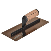 Level 5 Finishing Trowel Gold SS Leather Handle