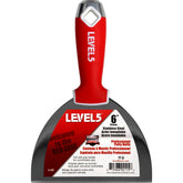 Level 5 SS Putty Knife Soft Grip Handle
