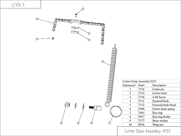 Cutter Chain Assembly