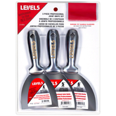 Level 5 Stainless Steel Welded Putty Knife 3-Pack