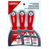 Level 5 Stainless Steel Putty Knife 3-Pack W/Soft Grip